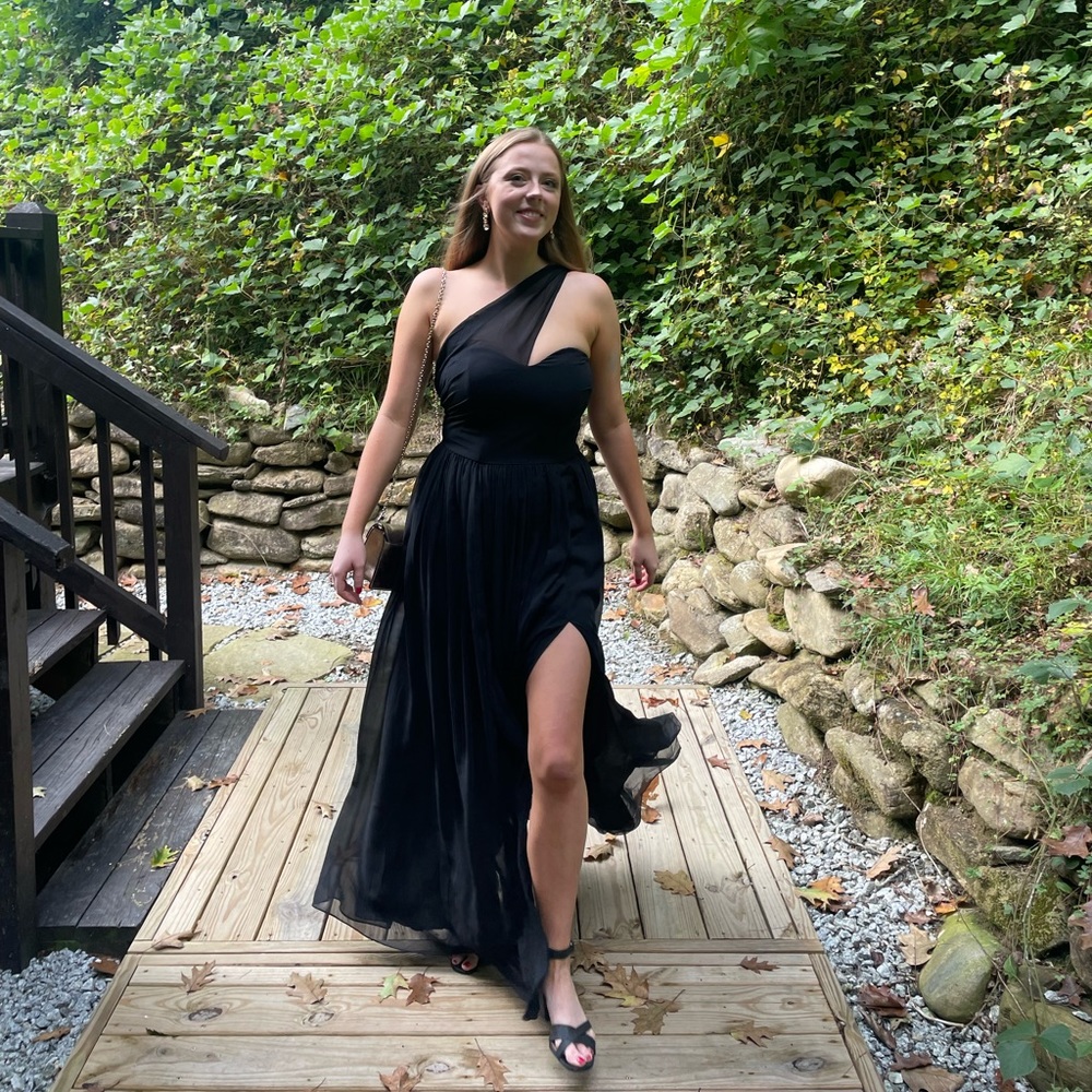 Revolved Black Gown - Picture 3 of 3